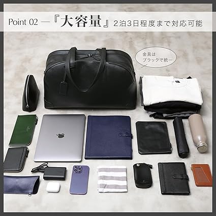 Amazon | [BLUE SINCERE] ボストンバッグ メンズ 本革 大容量